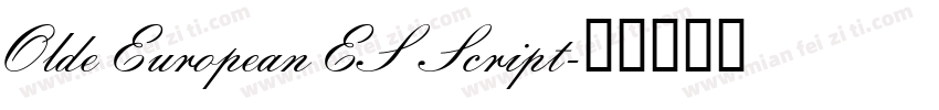 Olde European ES Script字体转换